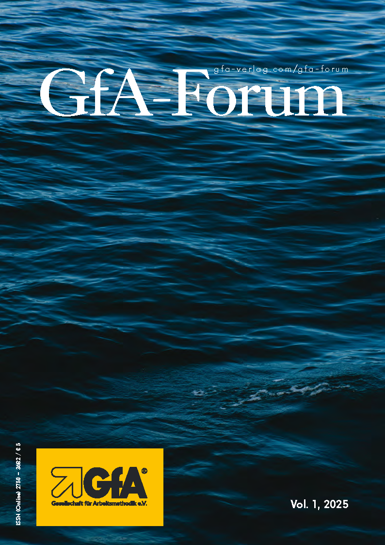 Cover GfA-Forum, dunkelblaue See