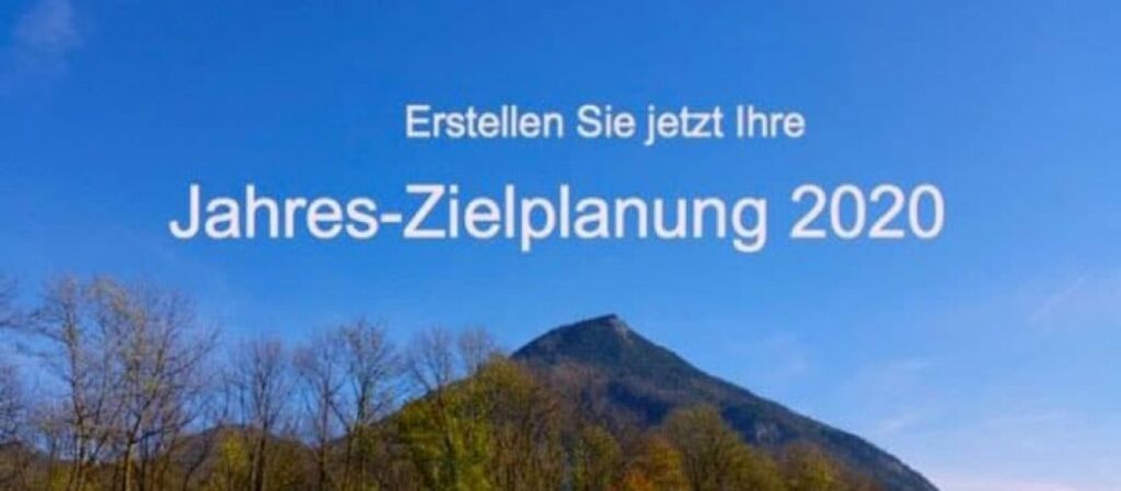 Persönliche Jahreszielplanung 2020 erstellen